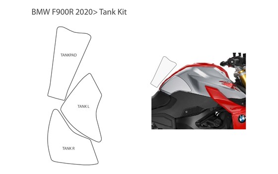 Tankschutzfolie PremiumShield F 900 R- transparent - Bild 1 Tankschutzfolie PremiumShield F 900 R- transparent - Bild 1