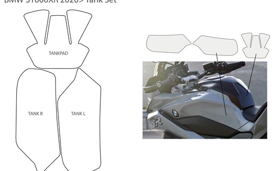 Tankschutzfolie PremiumShield S 1000 XR / M 1000 XR - transparent - Bild 1