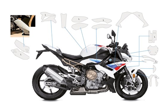 Lackschutzfolien Komplett-Set PremiumShield S 1000 R- transparent - Bild 1 Lackschutzfolien Komplett-Set PremiumShield S 1000 R- transparent - Bild 1