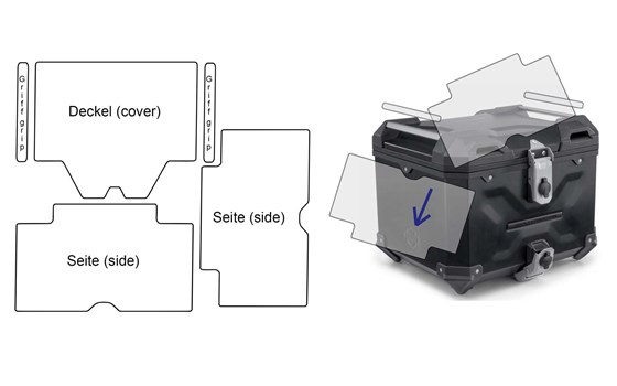 Topcase-Schutzfolie Set Pan America PremiumShield- transparent - Bild 1