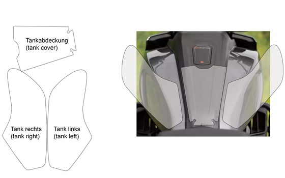 Tankschutzfolie PremiumShield- transparent - Bild 1 Tankschutzfolie PremiumShield- transparent - Bild 1