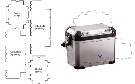 Lackschutzfolienset BMW Alu-Koffer PremiumShield- transparent - Bild 1