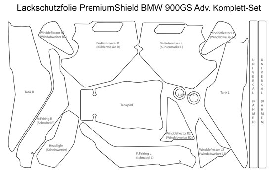 Lackschutzfolien Komplett-Set PremiumShield- transparent - Bild 2
