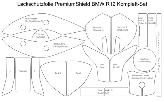 Lackschutzfolien Komplett-Set PremiumShield- transparent - Bild 2