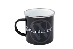 Emaille Tasse- schwarz Emaille Tasse- schwarz