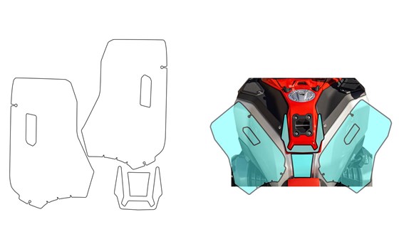 Tankschutzfolie PremiumShield R 1300 GS Adventure- transparent - Bild 1