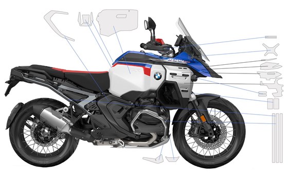 Lackschutzfolien Komplett-Set PremiumShield R 1300 GS Adventure Trophy - transparent - Glänzend - Bild 1