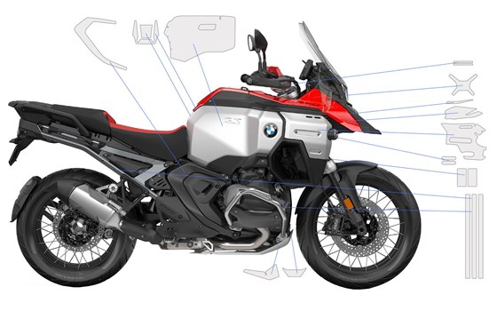 Lackschutzfolien Komplett-Set PremiumShield R 1300 GS Adventure Racing - transparent - Glänzend - Bild 1