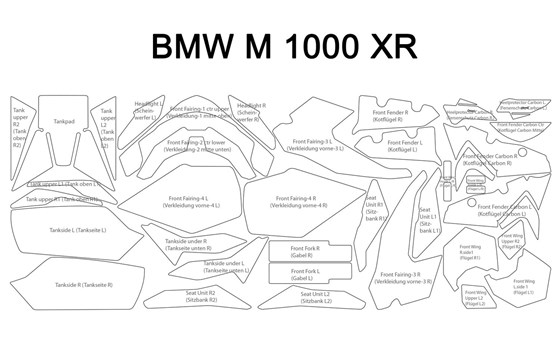 Lackschutzfolien Komplett-Set PremiumShield M 1000 XR (2024-)- transparent - Bild 2