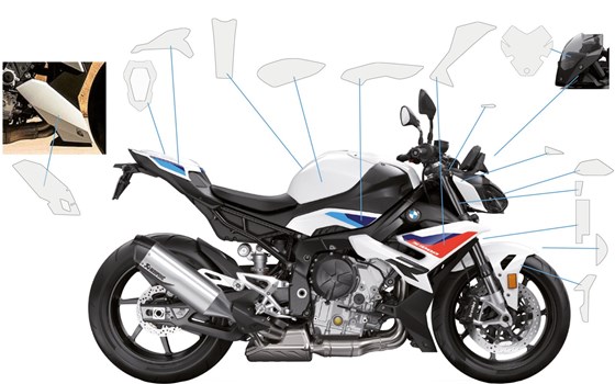 Lackschutzfolien Komplett-Set S 1000 R (2025-) PremiumShield- transparent - Bild 1