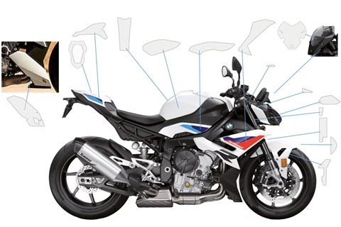 Marke: Wunderlich Artikelname: Lackschutzfolien Komplett-Set S 1000 R (2025-) PremiumShield- transparent