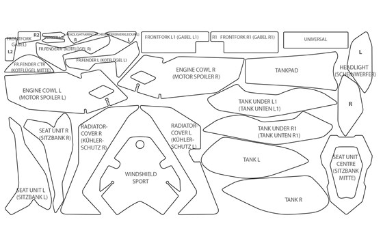 Lackschutzfolien Komplett-Set S 1000 R (2025-) PremiumShield- transparent - Bild 2