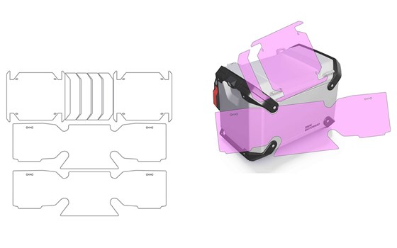 Lackschutzfolienset BMW Alu-Koffer PremiumShield R 1300 GS Adventure - transparent - Matt - Bild 1