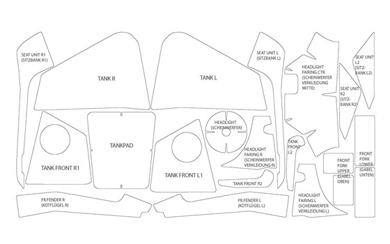 Lackschutzfolie PremiumShield BMW R 12 G/S Komplettset - - Glänzend - Bild 2