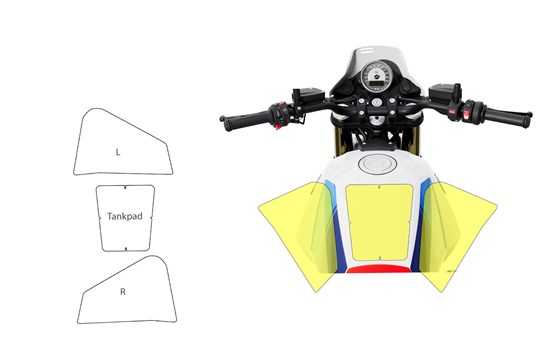 Lackschutzfolie PremiumShield BMW R 12 G/S Tankset - - Glänzend - Bild 1