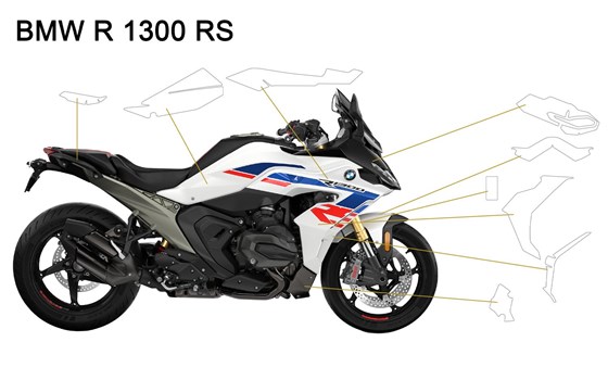 Lackschutzfolien Komplett-Set PremiumShield R 1300 RS- transparent - Bild 1