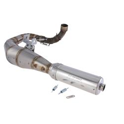 Rennauspuff SIP Performance, Edelstahl unlackiert, Dämpfer: Edelstahl Farbe (ESD): silber für Vespa 200 Rally/P200E/PX200 E/Lusso/'98/MY/Cosa 1 200