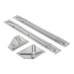 Reparaturblech, Verstärkung hinten "X" und "K", Streben Trittblech vorne/hinten, links & rechts für Vespa 50-125/PV/ET3