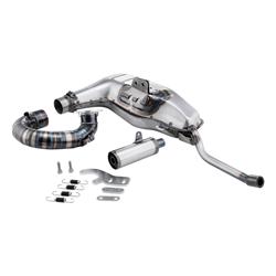 Rennauspuff Clubsport Silent, Stahl klarlackiert für Lambretta 125 LI/LIS/DL/GP/150 LI/LIS/SX/DL/GP/175 TV 2°-3°/200 TV/SX/DL/GP