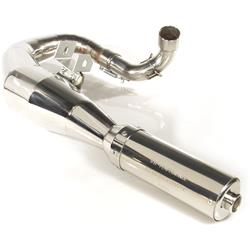Rennauspuff SIP Performance, Edelstahl poliert, Dämpfer: Edelstahl Farbe (ESD): silber für Vespa 200 Rally/P200E/PX200 E/Lusso/'98/MY/Cosa 1 200