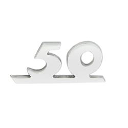 Schriftzug "50" Beinschild vorne 123671 für Vespa 50 Special V5A2/V5A3/V5B1T ->38639/V5B2T -> 1868