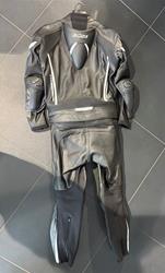 Lederkombi Imola schwarz/weiß 54