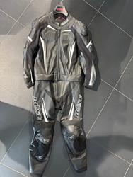 Lederkombi Imola schwarz/weiß 54