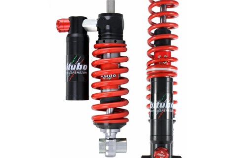 Marke: BITUBO Artikelname: Stoßdämpferkit BITUBO Racing "YEV/YLV" vorne & hinten für Vespa 50-125/PV/ET3