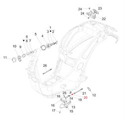 Feder PIAGGIO, Sitzbankentriegelung, hinten, 675783 für Vespa Primavera/Sprint 50-150ccm