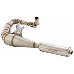 Rennauspuff SIP Performance 2.0, Edelstahl unlackiert, Dämpfer: Edelstahl Farbe (ESD): silber für Vespa 125 GT/GTR/TS/150 GL/Sprint/V/PX80-150/PE/Lusso/Cosa 1