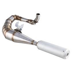 Rennauspuff SIP Performance 2.0 Silent, Edelstahl unlackiert, Dämpfer: Aluminium Farbe (ESD): silber für Vespa 125 GT/GTR/TS/150 GL/Sprint/V/PX80-150/PE/Lusso/Cosa 1