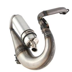 Rennauspuff PM 40 Evolution, Stahl geölt, Dämpfer: Aluminium Farbe (ESD): silber für Vespa 90/R/SS/100/125 VMA1T