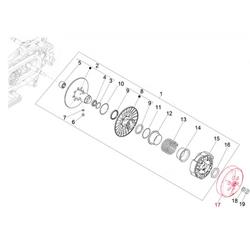 Kupplungsglocke PIAGGIO 1A003991 für Vespa GTS/GTS Super/GTV 300ccm HPE (`18-)