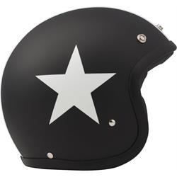 Helm DMD Vintage Star Black, schwarz matt, Gr. L, 58cm Jethelm