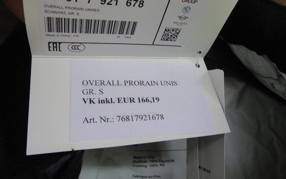 BMW Regenoverall Pro Rain - Bild 7