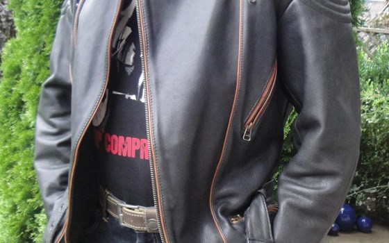 Coole Retro Biker Lederjacke - Bild 1