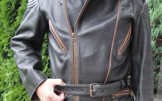 Coole Retro Biker Lederjacke - Bild 2