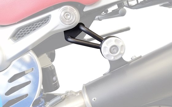 Auspuff-Halter R nineT - schwarz - hoch - Bild 1