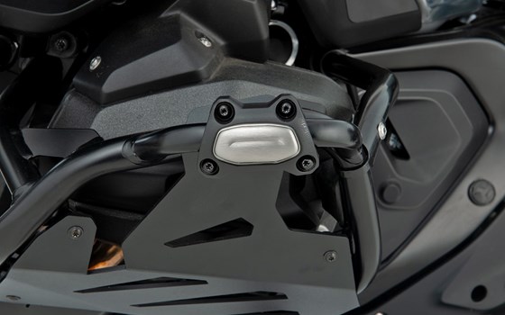 Schutzbügelprotektoren Set GUARD - schwarz-silber - 18mm - Bild 1