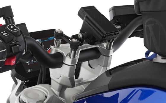 Lenkererhöhung ERGO R 1300 R für Modelle mit BMW Navi - silber - 25mm - Bild 1