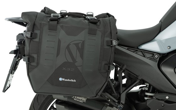 Gepäcksystem X-BAG X32 R 1300 R/RS mit BMW Gepäckaufnahmen
 - schwarz - Satz - Bild 1