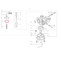 Dichtung Vergaserwannendeckel LML für Vergaser KEIHIN PB18/YSN S00113, C-2771420/13 für LML Star 125-150 4T/Star Deluxe 125-150 4S/Speedy