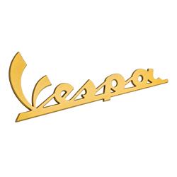 Schriftzug PIAGGIO "Vespa" Seitenhaube links 2H007473 für Vespa GTV 310 Officina 8 (2025)