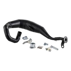 Rennauspuff JL TS1 Race, Stahl schwarz für Lambretta 125 LI/LIS/DL/GP/150 LI/LIS/SX/DL/GP/175 TV 2°-3°/200 TV/SX/DL/GP