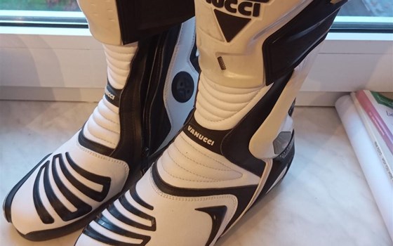 Vanucci Motocross Stiefel Motorrad Stiefel neu schwarz weiß Größe 41 RV4 - Bild 1