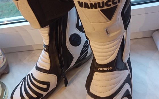 Vanucci Motocross Stiefel Motorrad Stiefel neu schwarz weiß Größe 41 RV4 - Bild 4