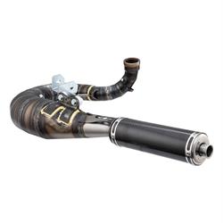 Rennauspuff SIP Performance Mustang 2.1 Design by NORDSPEED, Stahl klarlackiert, Dämpfer: Carbon Farbe (ESD): carbon für Vespa 200 Rally/P200E/PX200 E/Lusso/'98/MY/Cosa 1 200