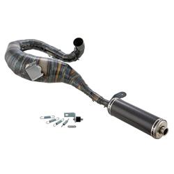 Rennauspuff SIP Performance 2.0, Stahl klarlackiert, Dämpfer: Carbon Farbe (ESD): carbon für Vespa 200 Rally/P200E/PX200 E/Lusso/'98/MY/Cosa 1 200