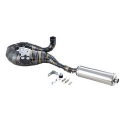 Rennauspuff SIP Performance 2.0, Stahl klarlackiert, Dämpfer: Edelstahl Farbe (ESD): silber für Vespa 200 Rally/P200E/PX200 E/Lusso/'98/MY/Cosa 1 200