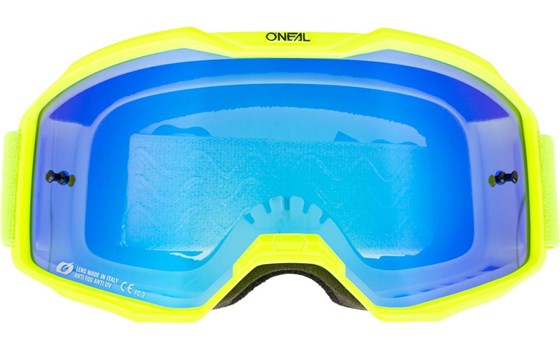 B-10 Goggle Solid V.24 neon yellow - radium blue - Bild 1